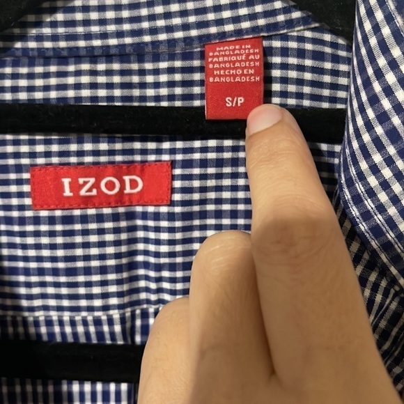 Izod Mens Button Down Shirt Short Sleeve Like New - Picture 7 of 7